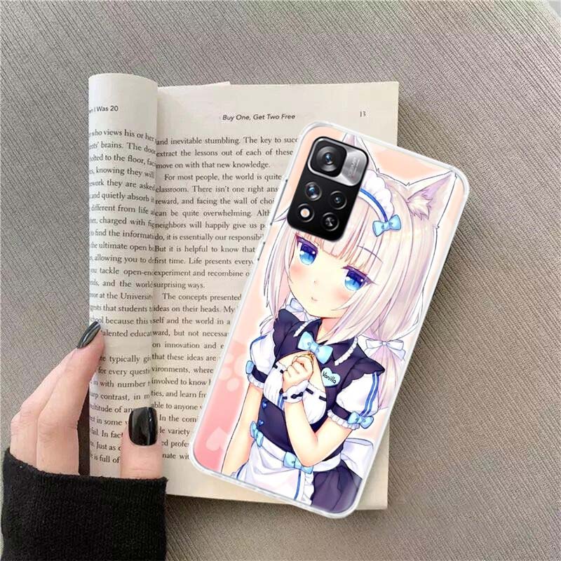 Vanilla Nekopara Anime Phone Case For Xiaomi Poco X4 F4 GT X3 NFC X5 X6 X7 Pro 5G M5 M5S M3 F5 Mi F6 F3 F2 F1 Cover Coque Fundas
