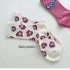 Female Spring and Autumn Trend Contracted Love Letter Lovely Flower Pink Tube Socks