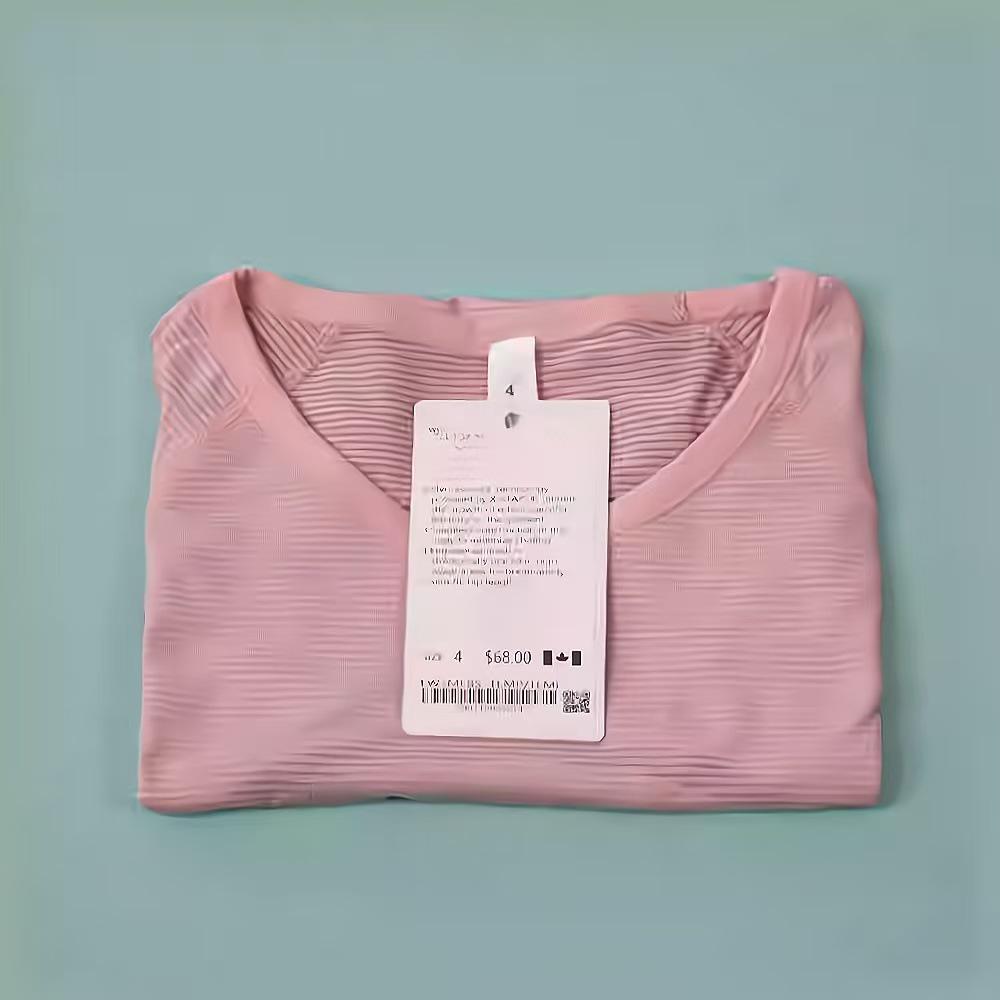 2.0 Evropský a americký jógový top s kulatým výstřihem: Dámský vysoce elastický fitness krátký rukáv