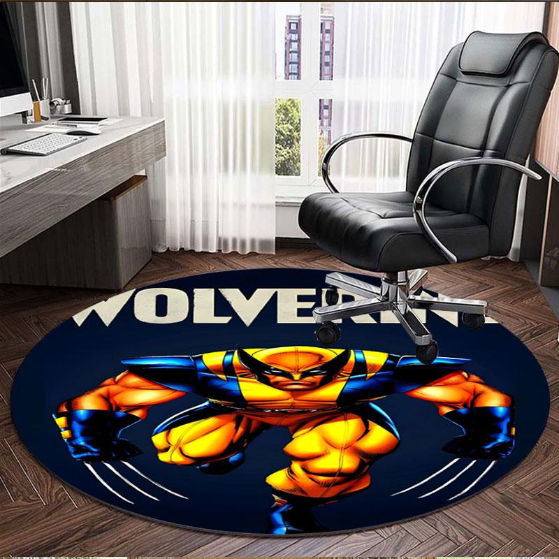 Wolverine Print Round Rug, Washable Floor Carpet, For Entryway Dorm Laundry Room Office Study, Home Decor Birthday Christmas Gift