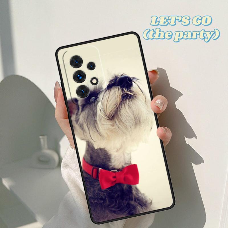 Miniature Schnauzer Puppy Dog Phone Case For Samsung A42 A31 A40 A51 A71 A32 A80 A91 A52 A72 A73 A20e A21S A50 A70 A11 A12 Cover