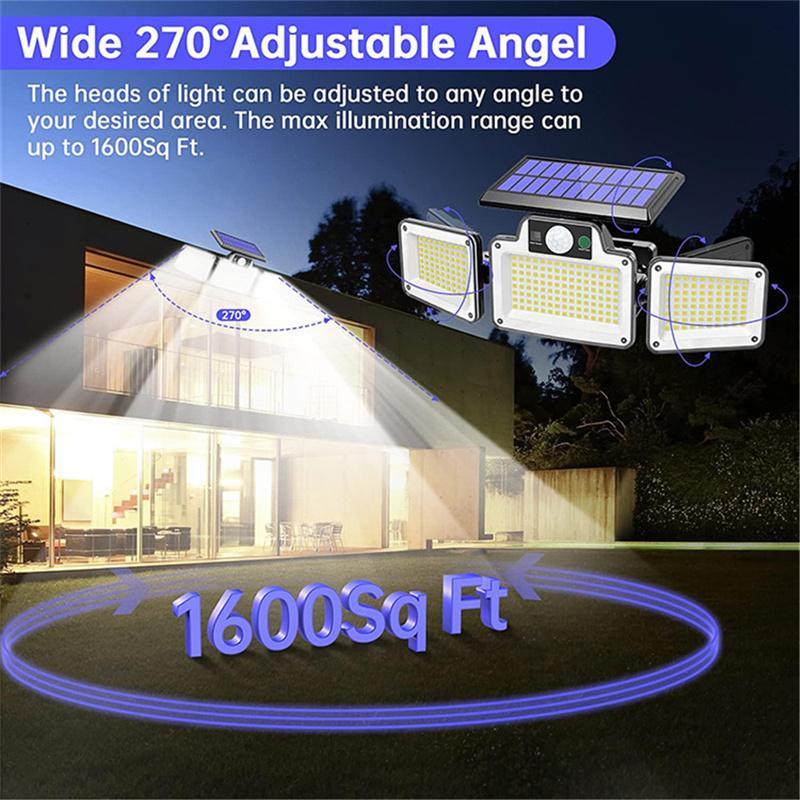 LED Solar Lights for Outside,Solar Lights Outdoor with Motion Sensor,IP65 Waterproof Wireless Security LED Wall Lamp for Garden
