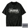 Korean Style Vintage Cotton Washed Tshirt Shortsleeve for Women Men Oversized Tee Versatile Graphic Top Casual Streetwear