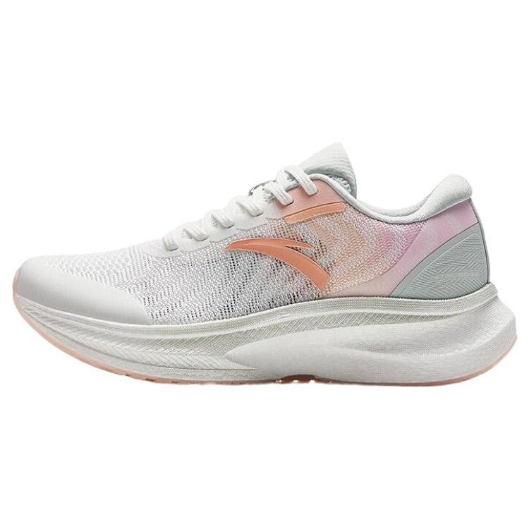 New Anta Champion Series Anti Slip Wear Resistant Low Top Running Shoes Women's White Pink Green 122335582S-3