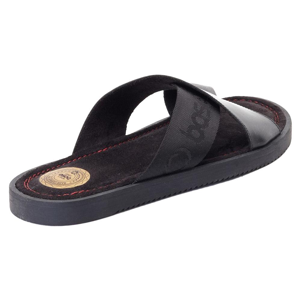 BASE LONDON Mens Webb Leather Sliders