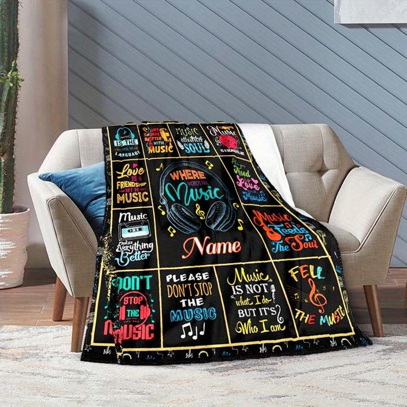 Music Customize Your Name Blanket Warm Comfortable And Soft Blankets Are Suitable For Home Lunch Break Blanket Office Sofa Sofa Gift To Relatives And