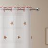 Christmas Embroidery Yarn Perforated Short Curtain Blackout Window Screen European And American Christmas Finished Curtains
