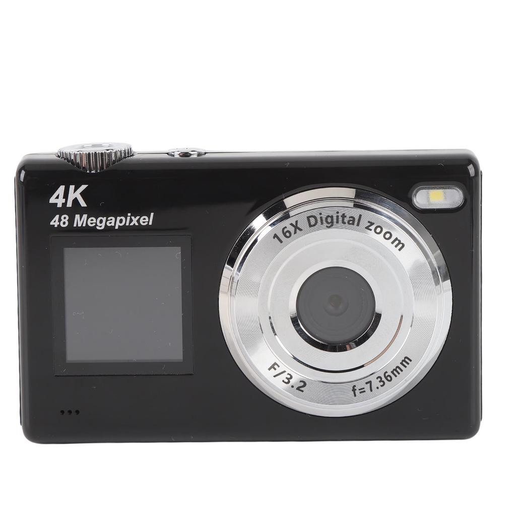 4K Digital Camera 48MP HD Dual Screen 16x Digital Zoom Auto  Selfie Camera for Photography Students Teens