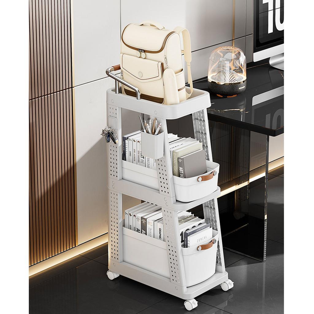 Rolling Utility Cart with Wheels Multi Functional Storage Trolley for   Living Room Kitchen Movable Storage