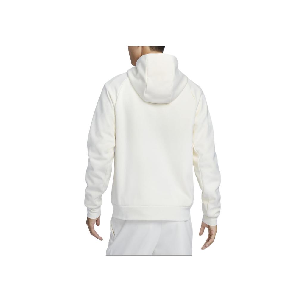 Nike Primary Dri-Fit Hooded Zip Design Quick-Dry Breathable Solid Color Logo Long Sleeve Jacket Men Jackets White FZ0968-110