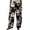 Plus Size Fashion Women 1XL-5XL Casual Loose Christmas Printing Long Wide Leg Yoga Pants Pocket Lounge Pants Pajama Pants