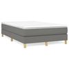 3144160 vidaXL Lit à sommier tapissier avec matelas Gris foncé 120x200cm Tissu