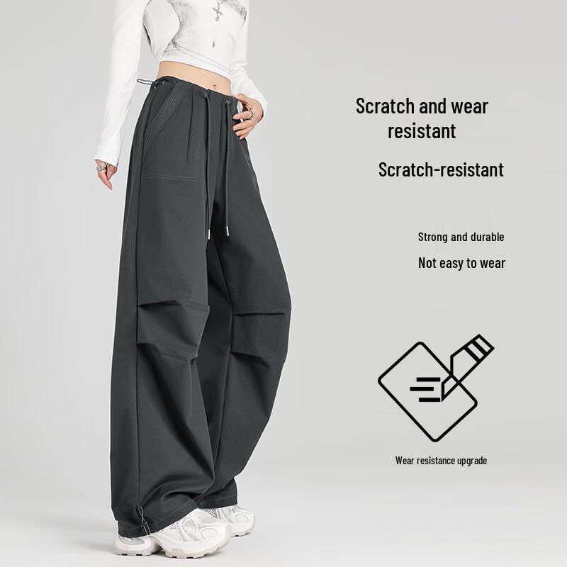 Women's High-Waist Water-Repellent Drawstring Cargo Pants