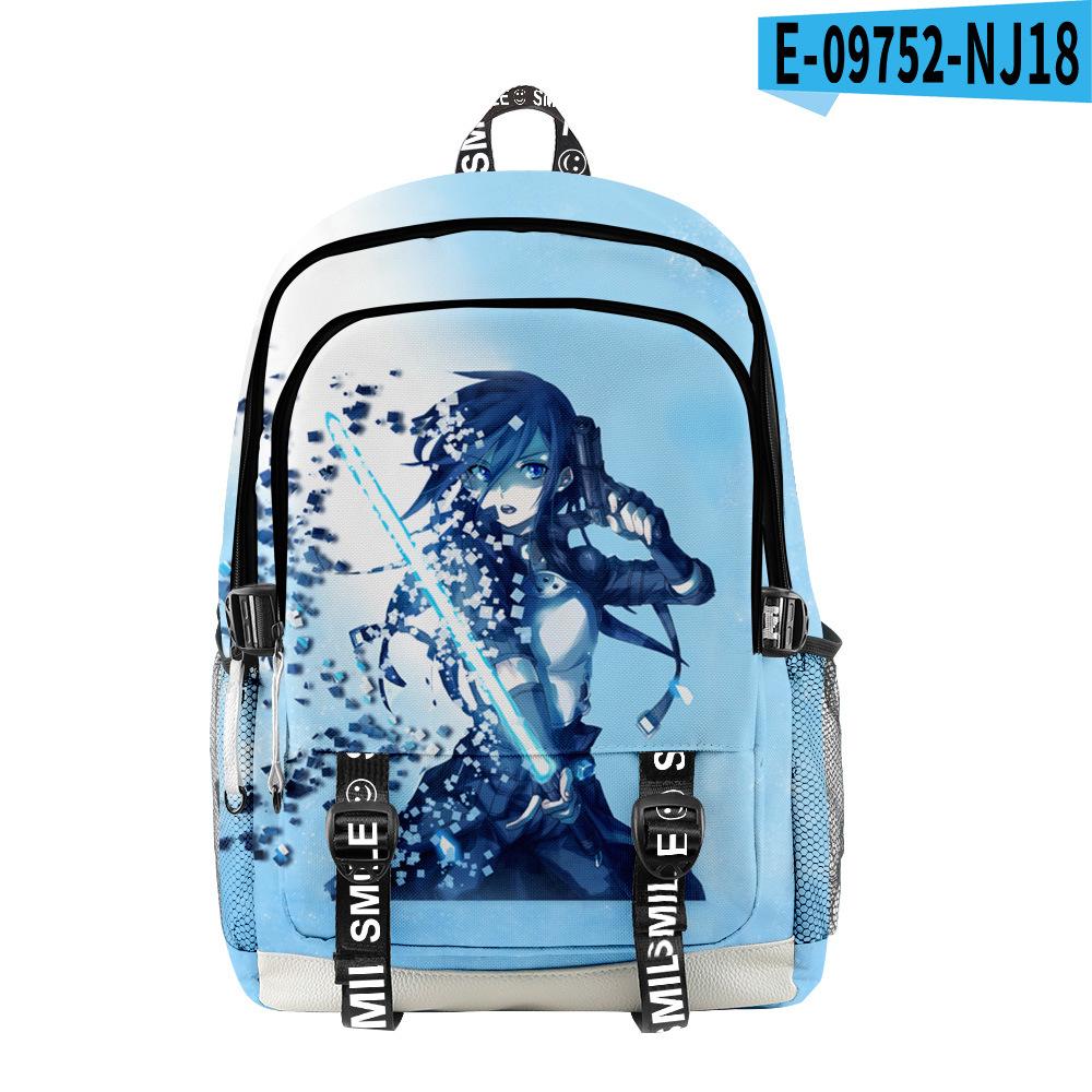 Classic Novelty Sword Art Online Student School Bags Unisex 3D Print Oxford Waterproof Notebook Multifunction Travel Backpacks