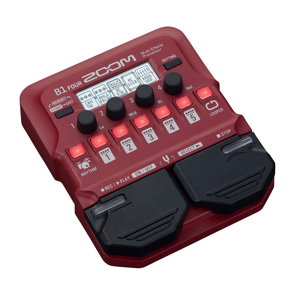 Zoom B1 FOUR Processor with Genuine Adapter Set Multi-Effects