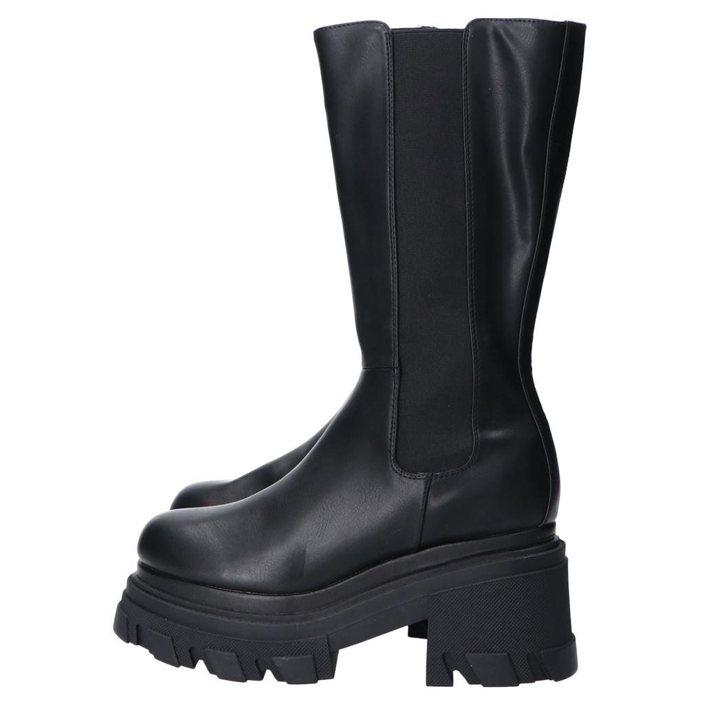 STUDIOUS [Excellent Condition] Leather Side Gore Zip Long Boots/ Shoes 2 blackUsed