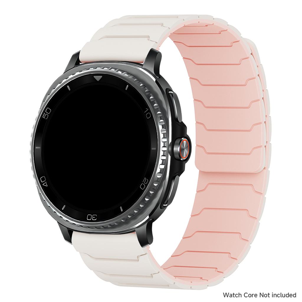 Magnetic Loop Strap for Samsung Galaxy Watch 8/8 Classic Silicone Sport Band for Galaxy Ultra 2025/7 Ultra Two-tone Bracelet