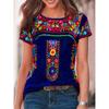Printed T-shirt Summer New Women's Fashion Round Neck Short Sleeve Top
