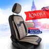 LONDON SERIES BRITISH SPECIAL JACQUARD FABRIC CAR SEAT COVER Beige Black Breathable Fabric