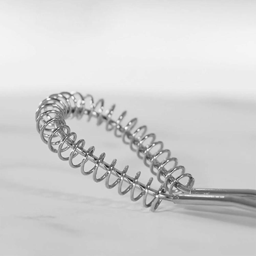 Stainless Steel Egg Beater Spring Manual Mixer Spoon Egg Sauce Honey Cream Stirring Kitchen Gadget Spring Egg Beater Whisk