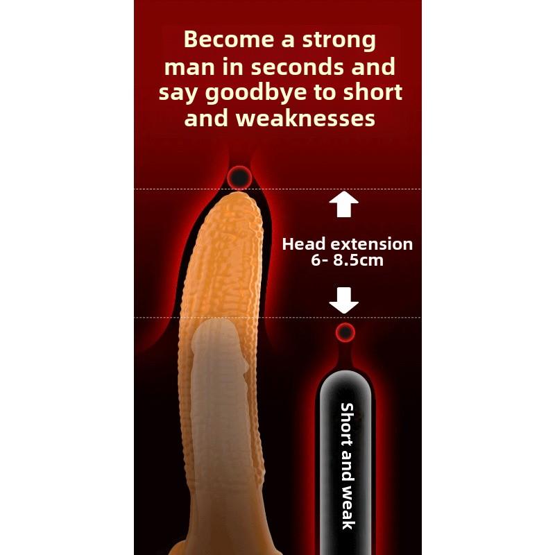 Corn Cucumber Banana Fruit and Vegetable Wolf Teeth Condom Lengthening Vibration Silicone Condom Prick Condom Penis Condom Erotic Sex Products