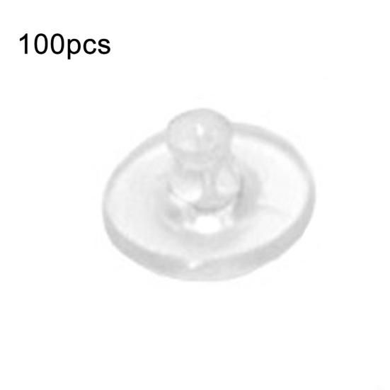 

100Pcs Transparent Silicone Ear Stud Earring Backings Stopper Jewelry Accessory