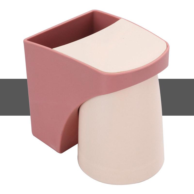 Toothbrush Cup Holder Toothpaste Holder Wall Mount with Self-draining Design & Magnetic Cup Space Saver & Easy Installation