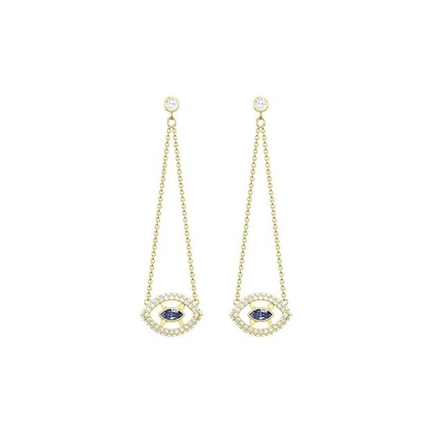 Swarovski Evil Eye Love Circulation Collection Lucky And Guardian Earrings Women earrings Gold 5445866 Box (Random Color)