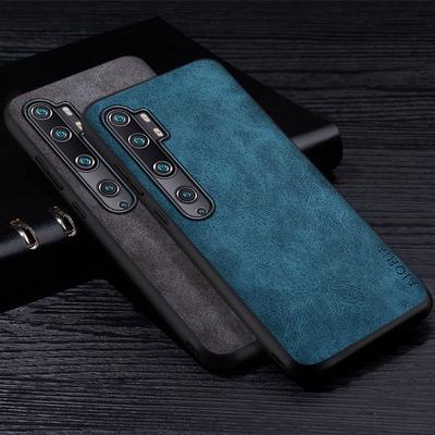 Prémiové PU kožené pouzdro na telefon Xiaomi Mi Note 10 Pro odolné proti poškrábání, jednobarevné pouzdro pro Xiaomi Mi Note 10 Lite