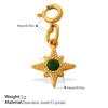 Fashion Personality Star Star Sun Jewelry Buckle Pendant Stainless Steel Gold Plated DIY Jewelry Accessories