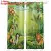 Zoo Curtain Forest Cartoon Children 3d Digital Printing Lightblocking Curtain