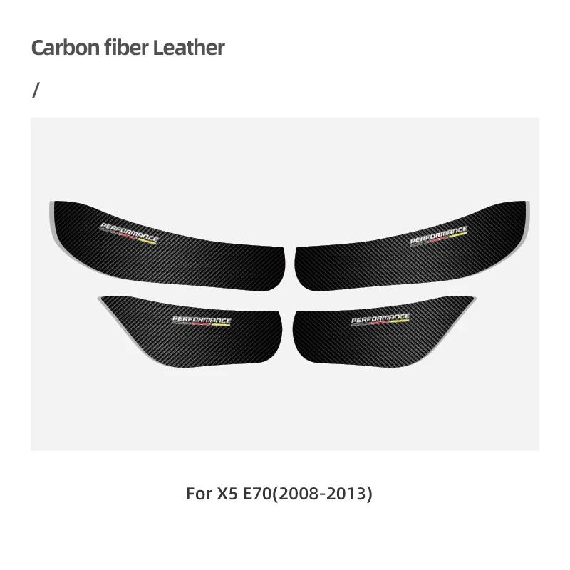 For BMW E90 F10 F30 F20 F34 F07 X3 F25 X5 F15 E70 X1 E84 Carbon Fiber PVC 4pcs Car Door Anti-Kick Pad Stickers Protector Films