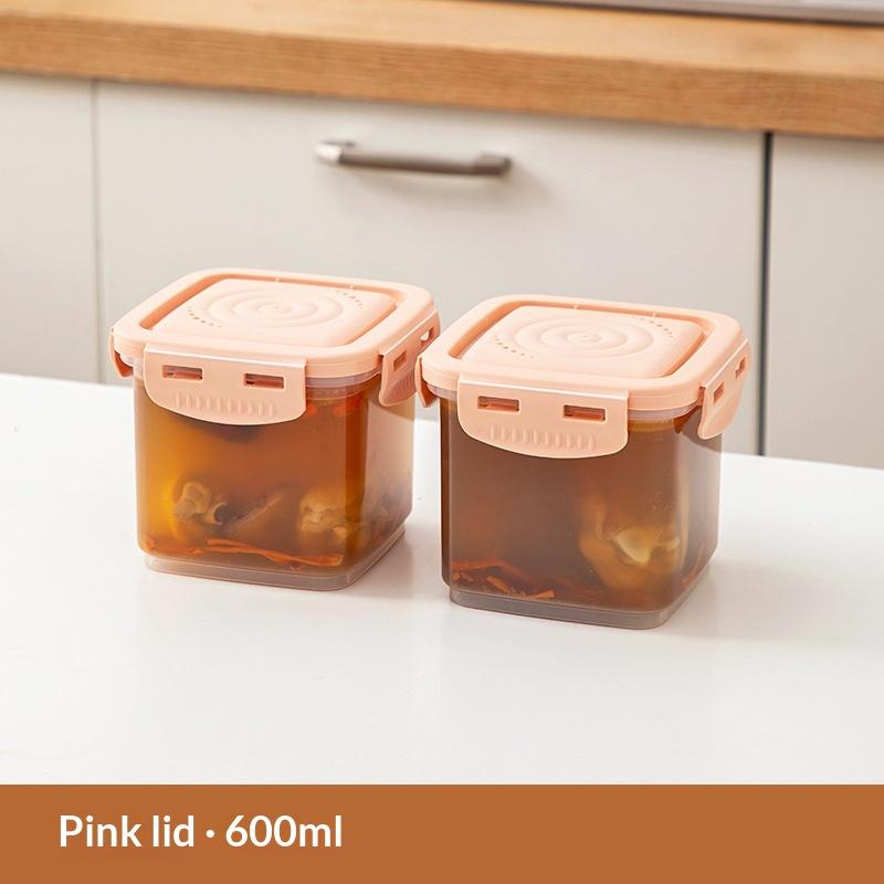 Freezer Tray With Lid - Durable Kitchen Storage For Soup, Broth & Sauces Stackable Food Prep Storage Container Kitchen Jar