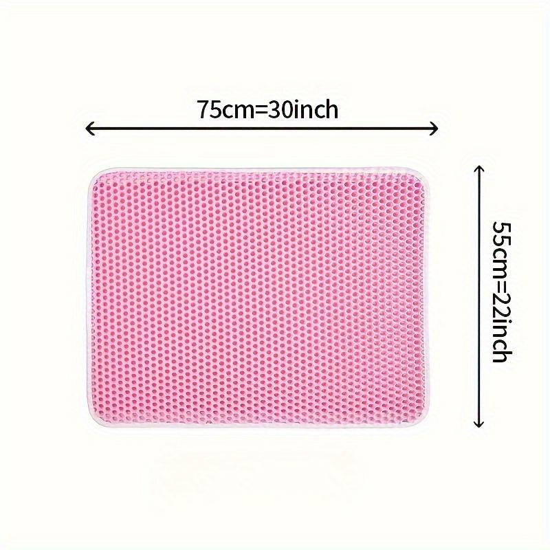 1pcs Large Honeycomb Cat Litter Mat Dual-Layer Waterproof  Easy To Clean Scatter Control Rug for Kitty Litter Box Urine-Proof & Effortless Maintenance