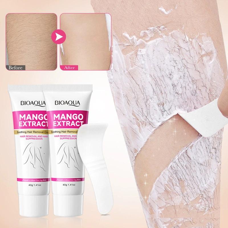 Bioaqua Mango Soothing Hair Removal Cream Gentle Non Irritating For Underarm Leg Arm Body Hair Remove Whitening Creams