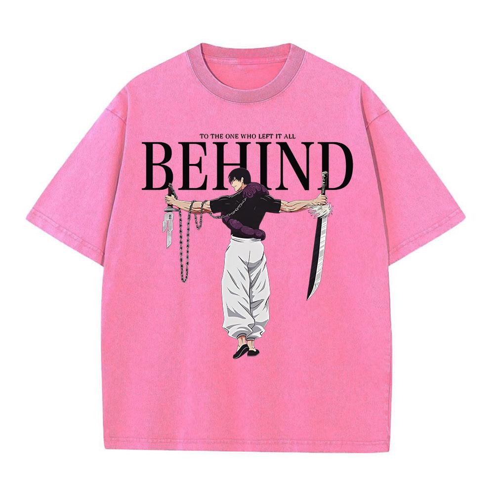 Harajuku Anime Jujutsu Kaisen Fushiguro Toji Printed Washed T Shirt Men Vintage Cotton T-shirts Manga Tee Hip Hop Male Tshirt