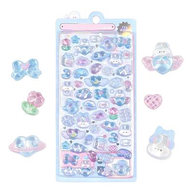 Niedliche Mädchen-Aufkleber, 3D-Dekorationsaufkleber, Belohnungen für Kinder, DIY-Dekorationsaufkleber, Handy-Dekorationsset, Innendekoration, Planer, Aufkleber-Bastelartikel