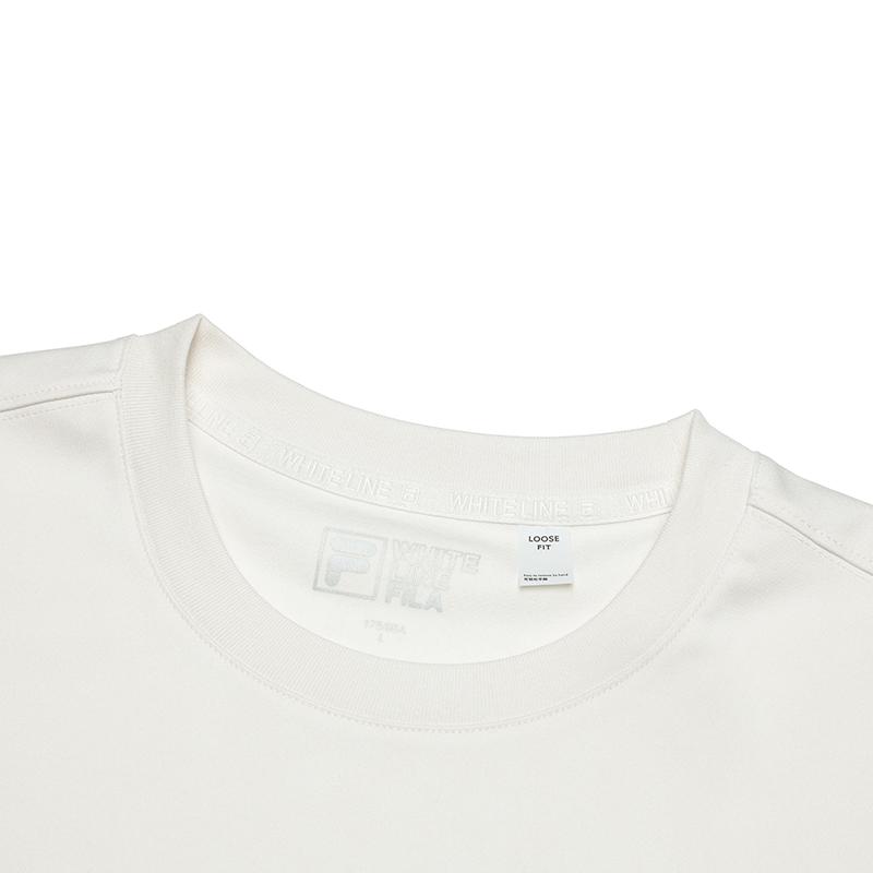 Fila Original Loose Comfortable Versatile Round Neck Short Sleeve T-Shirt Unisex Tops Steam-White F51M529115F-IV