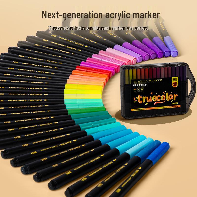 Echter Farbe Quadratischer Marker: Aquarellstift & Acrylkreide Set für Kinder, Bunter Pinsel