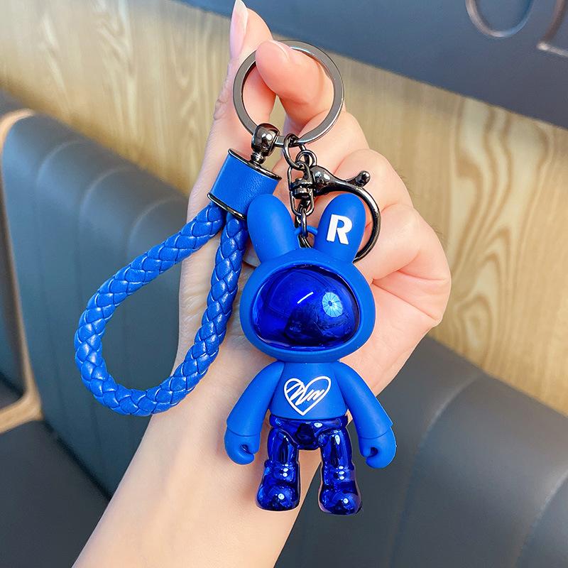 Cartoon Cool Electric Light Rabbit Keychain Pendant Cartoon Couple Car Bag Pendant Small Gift Keychain opp bag packaging