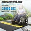 VEVOR Rubber Cable Protector Ramp 114.5x80x5 Cm, 5-Channel 10t Capacity Heavy Duty Wire Cover Ramp Hose Cord Ramp Driveway