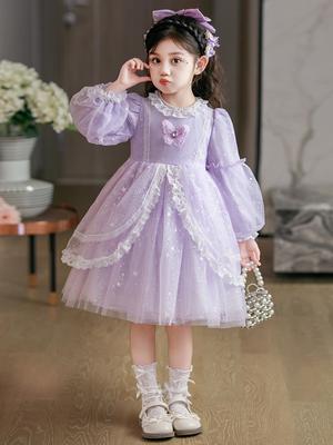 Vestido de Bolo de Tule Lolita para Meninas - Moda Outono/Primavera para Menininhas