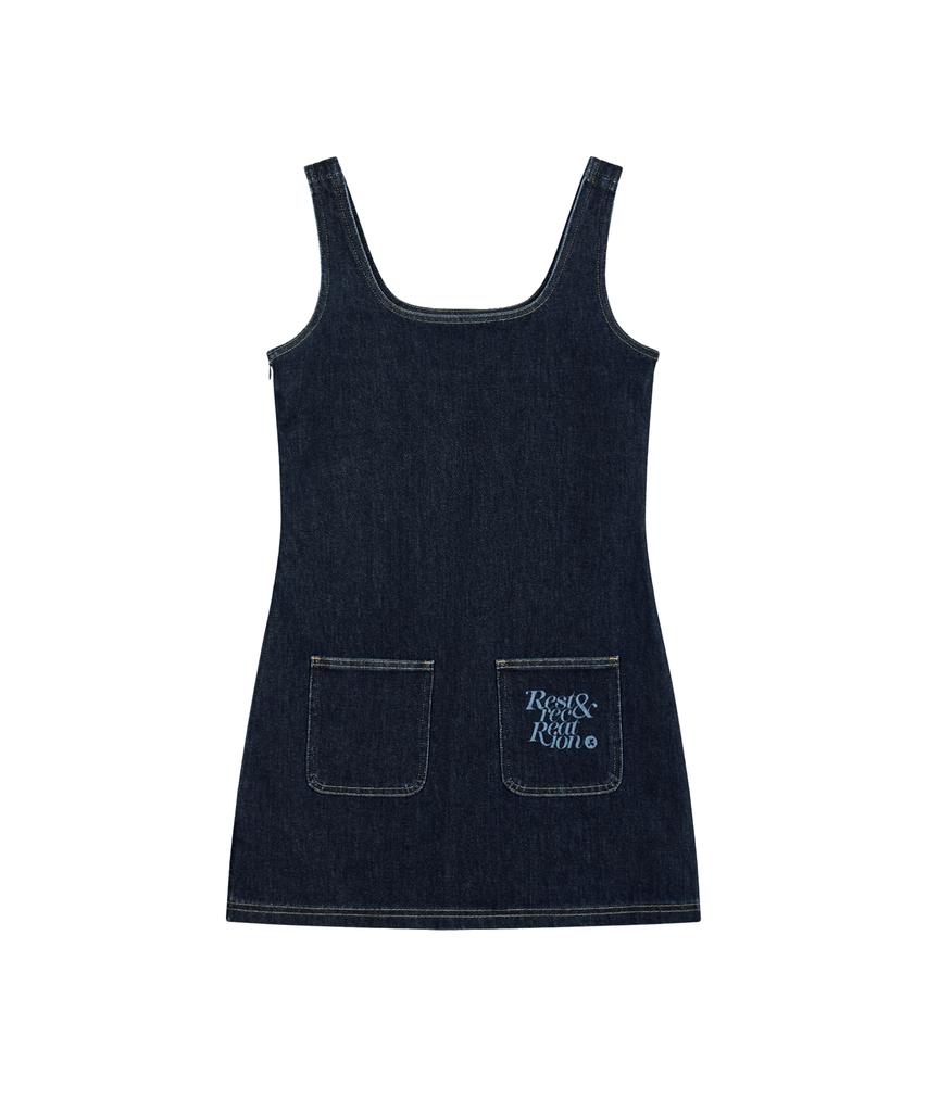 REST&RECREATION Denim Mini Dress - Blue