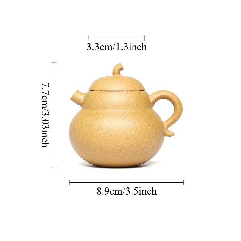 

150ml Purple Clay 5-hole Gourd Pot Sesame Section Mud Hand-painted Teapot Tea Ceremony Accessories Household Chinese Teapot