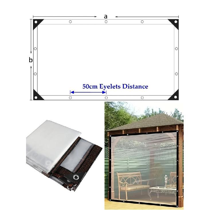 Transparent Plastic Rainproof Film Outdoor Waterproof Tarpaulin Terrace Succulent Plant Insulation Tent Balcony Awning Tarpaulin
