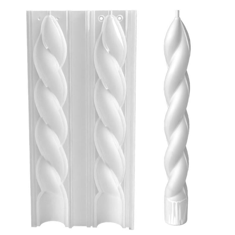 Twisted Rod Candle Molds Handmade Spirals Cylinder Silicone Molds Resins Mould Scented Candle Making Molds DIY Craft