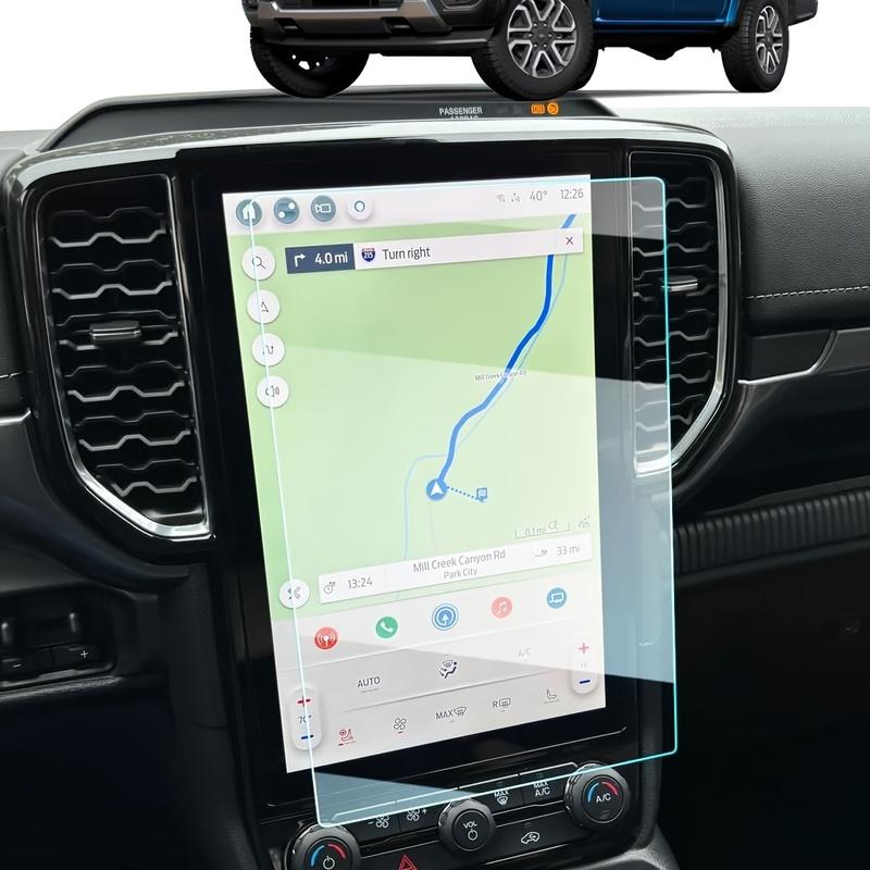Tempered Glass Screen Protector for Ford Ranger XLT Lariat Raptor and Everest -2025 12Inch Navigation Touchscreen Cover Film
