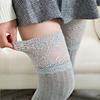 Over Above Knee Socks Womens Lace Stockings Warm Winter Ladies Girls Black White Long Thigh High Knitting Cotton Socks  New