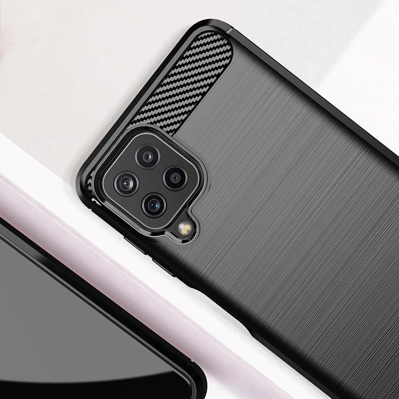 Carbon Case Flexible Case Cover Samsung Galaxy A22 4G Black