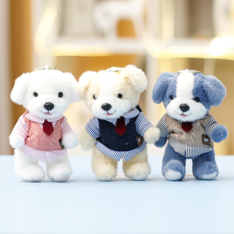 Soft Plush Dog Pendant With Sweater For Girls Bag Charm And Holiday Gift